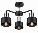 Ceiling Lamp 3xE27 LUCE BLACK SILVER