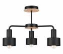 Ceiling Lamp 3xE27 LUCE BLACK WOOD