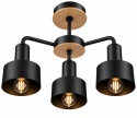 Ceiling Lamp 3xE27 LUCE BLACK WOOD