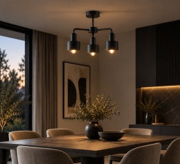 Lampa sufitowa 3xE27 LUCE BLACK