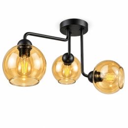 Lampa sufitowa 3xE27 MONDE BLACK