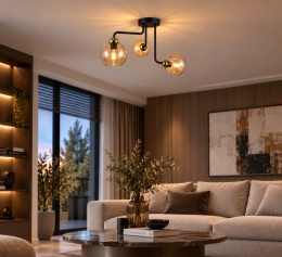 Lampa sufitowa 3xE27 MONDE GOLD