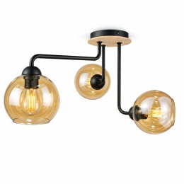 Lampa sufitowa 3xE27 MONDE WOOD