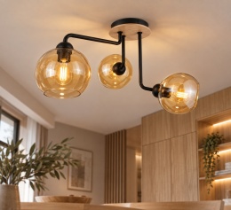 Lampa sufitowa 3xE27 MONDE WOOD