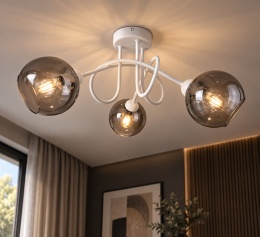 Lampa sufitowa 3xE27 RING WHITE