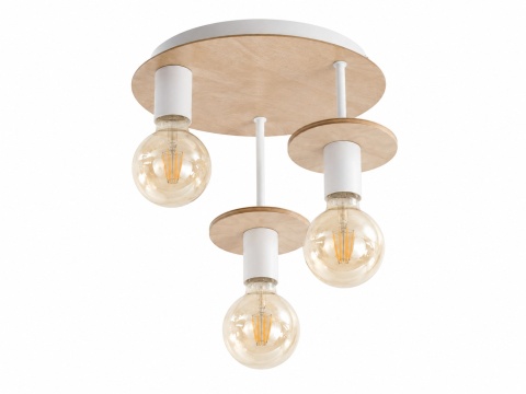 Lampa sufitowa 3xE27 SATURN NATURAL