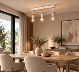 Lampa sufitowa 3xE27 SATURN NATURAL