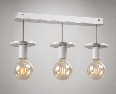 Lampa sufitowa 3xE27 SATURN SILVER