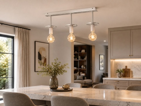 Lampa sufitowa 3xE27 SATURN SILVER