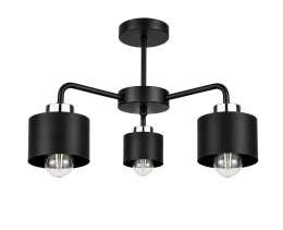 Lampa sufitowa 3xE27 SIMPLY BLACK/SILVER