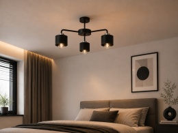 Lampa sufitowa 3xE27 SIMPLY BLACK/SILVER