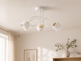 Lampa sufitowa 3xE27 SIMPLY WHITE/GOLD