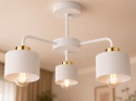 Ceiling Lamp 3xE27 SIMPLY WHITE/GOLD