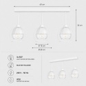 Ceiling Lamp 3xE27 SOLO WHITE