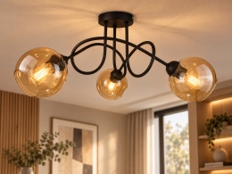 Lampa sufitowa 3xE27 VENUS BLACK