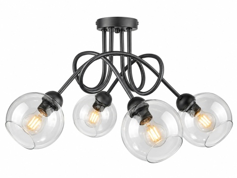 Ceiling Lamp 4xE27 EVIE BLACK