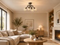Ceiling Lamp 4xE27 EVIE BLACK