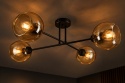 Ceiling Lamp 4xE27 VASCO BLACK/HONEY