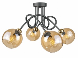 Lampa sufitowa 4xE27 VENUS BLACK/GOLD