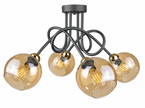 Ceiling Lamp 4xE27 VENUS BLACK/GOLD