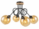 Ceiling Lamp 4xE27 VENUS BLACK/WOOD