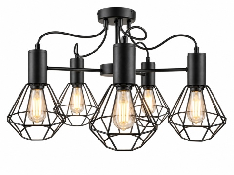 Lampa sufitowa 5xE27 LARS BLACK