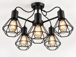 Lampa sufitowa 5xE27 LARS BLACK