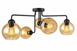 Lampa sufitowa 5xE27 MONDE BLACK