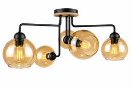 Lampa sufitowa 5xE27 MONDE WOOD