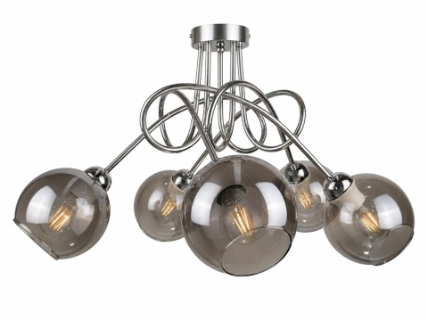 Ceiling Lamp 5xE27 RING SILVER