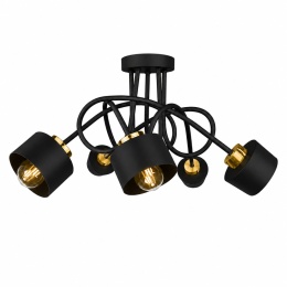 Lampa sufitowa 5xE27 SIMPLY BLACK/GOLD