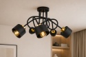 Lampa sufitowa 5xE27 SIMPLY BLACK/GOLD