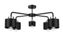 Lampa sufitowa 5xE27 SIMPLY BLACK/SILVER