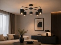 Lampa sufitowa 5xE27 SIMPLY BLACK/SILVER