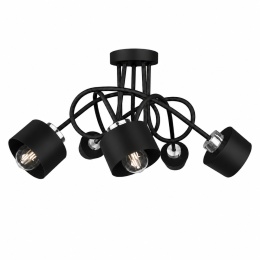 Lampa sufitowa 5xE27 SIMPLY BLACK/SILVER