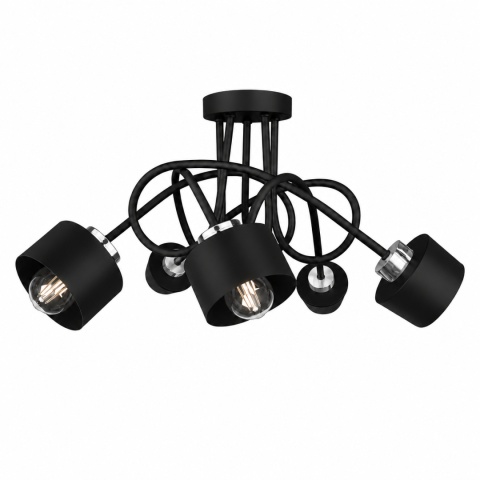 Lampa sufitowa 5xE27 SIMPLY BLACK/SILVER