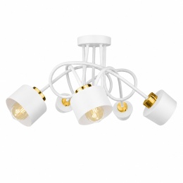 Lampa sufitowa 5xE27 SIMPLY WHITE/GOLD