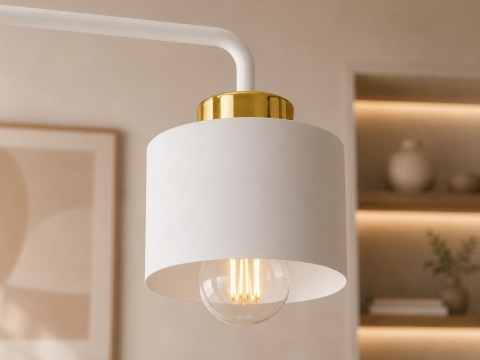 Lampa sufitowa 5xE27 SIMPLY WHITE/GOLD