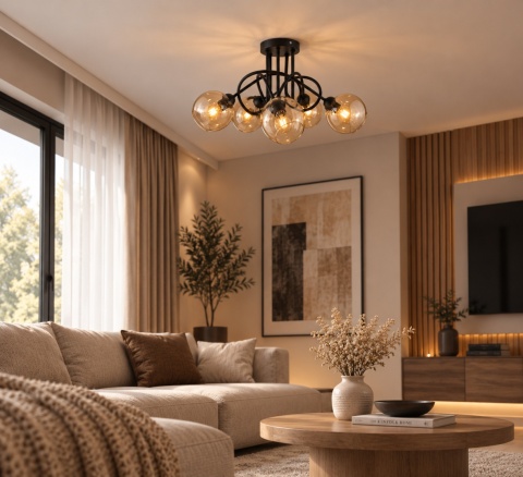 Lampa sufitowa 5xE27 VENUS BLACK