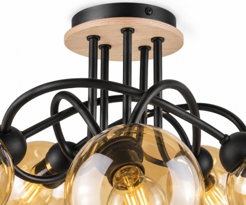 Lampa sufitowa 5xE27 VENUS WOOD