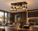 Lampa sufitowa 6xE27 Dea Black/Honey