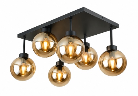 Lampa sufitowa 6xE27 Dea Black/Honey