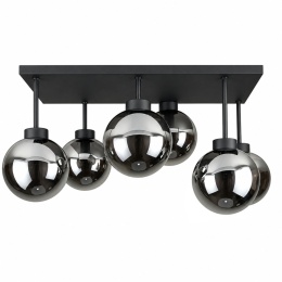 Lampa sufitowa 6xE27 Dea Black/Smoky