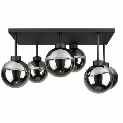 Ceiling Lamp 6xE27 Dea Black/Smoky