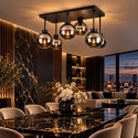 Ceiling Lamp 6xE27 Dea Black/Smoky