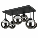 Ceiling Lamp 6xE27 Dea Black/Smoky