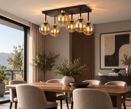 Lampa sufitowa 6xE27 Dea Gold/Honey