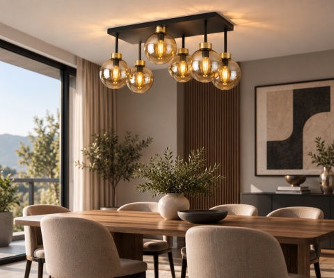 Lampa sufitowa 6xE27 Dea Gold/Honey