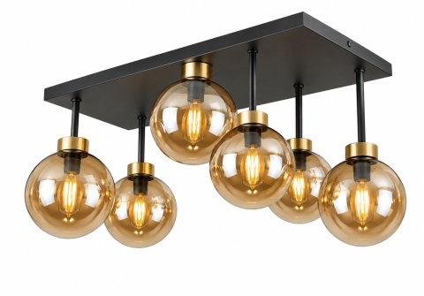 Lampa sufitowa 6xE27 Dea Gold/Honey