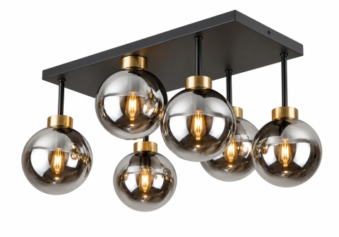 Lampa sufitowa 6xE27 Dea Gold/Smoky